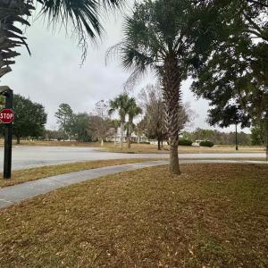 View of asphalt street with sidewalks and traffic