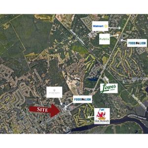 Aerial overview of property's location