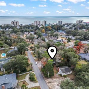 View of urban area featuring a nearby body of wate