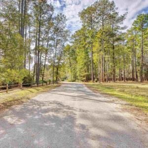 View of asphalt road with a view of trees