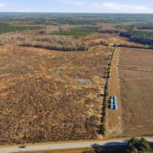 Aerial view of sparsely populated area