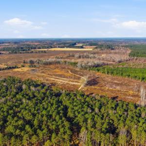 Aerial overview of property's location with rural