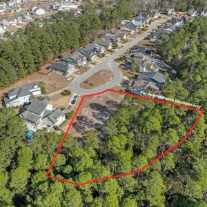 Aerial view of residential area with property parc