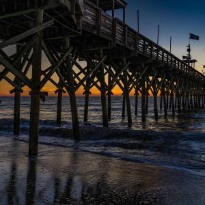 Dock with a water view and a pier