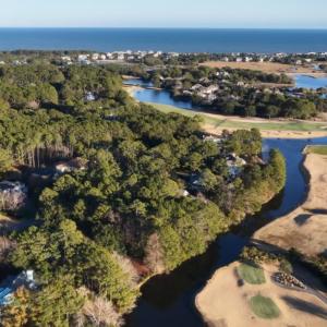 Aerial overview of property's location with a near