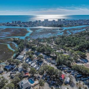 View of urban area featuring a nearby body of wate