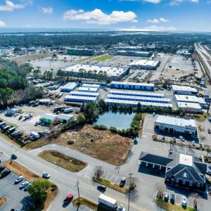 Bird's eye view of an industrial area