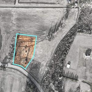 Aerial view of property's location with property p