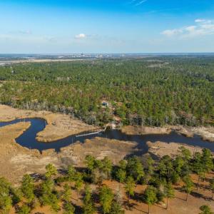 Aerial overview of property's location featuring a