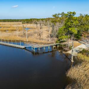 Dock with a water view