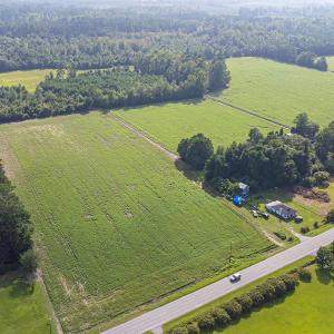 Aerial view of sparsely populated area
