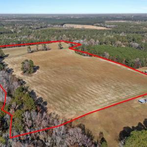 Aerial view of sparsely populated area with proper