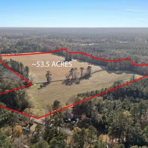 Aerial view of property's location featuring a for