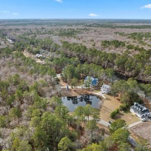 Aerial overview of property's location featuring a