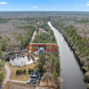 Aerial overview of property's location with proper