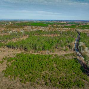 Aerial view of property's location with rural land