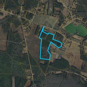 Aerial overview of property's location