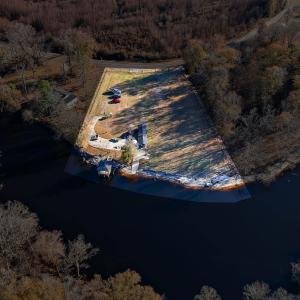 Aerial overview of property's location featuring a