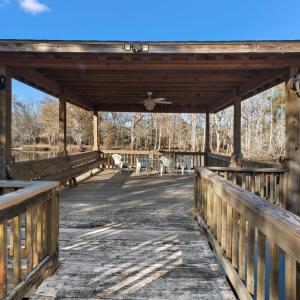 Gazebo with ceiling fan overlooking the Lumber Riv