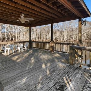 Gazebo with ceiling fan overlooking the Lumber Riv