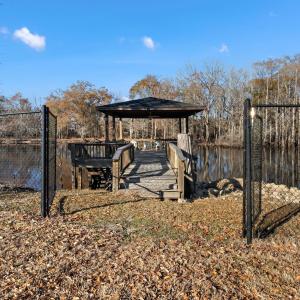 View of the gazebo overlooking the Lumber River