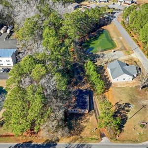 Drone / aerial view of a nearby body of water