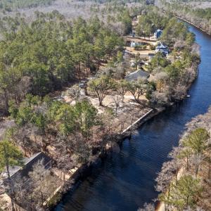 Bird's eye view of a large body of water