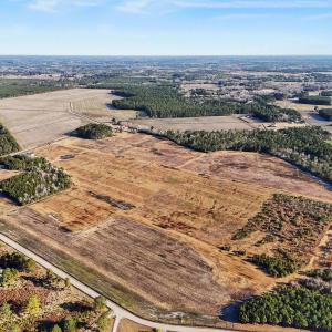 Aerial overview of property's location with rural