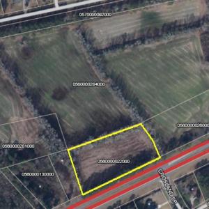 Map of property location with property parcel outl