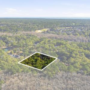 Aerial overview of property's location with a heav