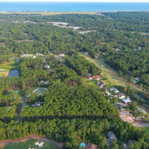 Aerial view of property's location featuring a nea