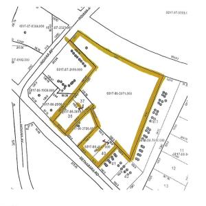 Outline map showing 3 tracts