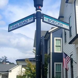 The lot is at Railroad and Boeck