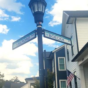 Streets names sign