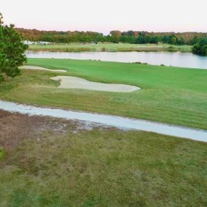 SE Backyard view of Hole #7 from 25ft Elevation