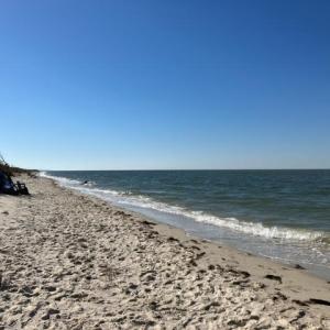 Looking left on the beach