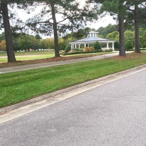 Across the street from the lot