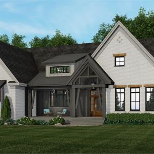 This is an example of the House Plan that is approved for affluent Crown Ridge Estates. As of 2024 the value of the home being built and the one starting construction soon is $1,000,000 to $1,300,000. Purchasers should anticipate to spend 1M turn key.