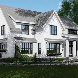 This is an example of the House Plan that is approved for affluent Crown Ridge Estates. As of 2024 the value of the home being built and the one starting construction soon is $1,000,000 to $1,300,000. Purchasers should anticipate to spend 1M turn key.