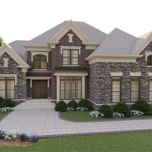 This is an example of the House Plan that is approved for affluent Crown Ridge Estates. As of 2024 the value of the home being built and the one starting construction soon is $1,000,000 to $1,300,000. Purchasers should anticipate to spend 1M turn key.