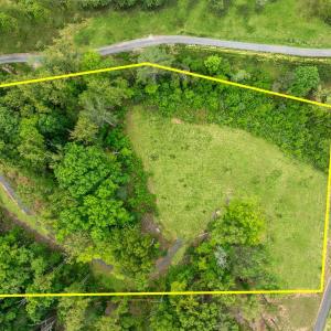 The cleared area is elevated above all the immediate surroundings.