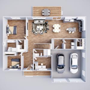 Primary BR w/ attached Bath, bedroom, and home office all on the 1st level!  If you want we can make the home office a bedroom! That means 3 bedrooms on the 1st level!