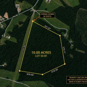 With survey overlay. Boundaries are approximate. Actual corners are marked.