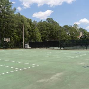 Basketball & tennis courts. Some courts may require advanced registration & fees.