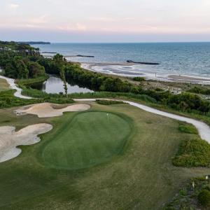 View of golf course on the bay