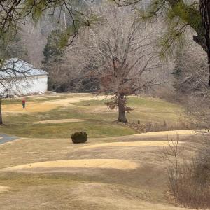 Hole number 1 is across the street