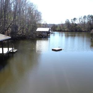 Cove Boat dock on left
