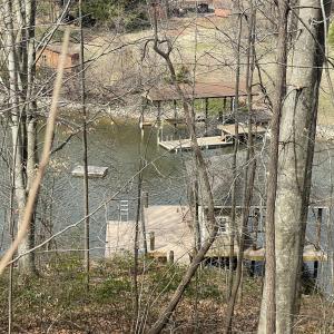 View of dock and cove from center of lot