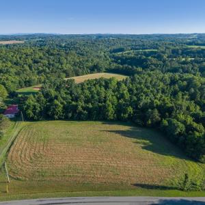 Aerial View: Blue Ridge Backdrop