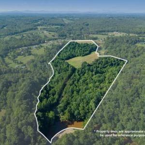 Aerial boundary view from river